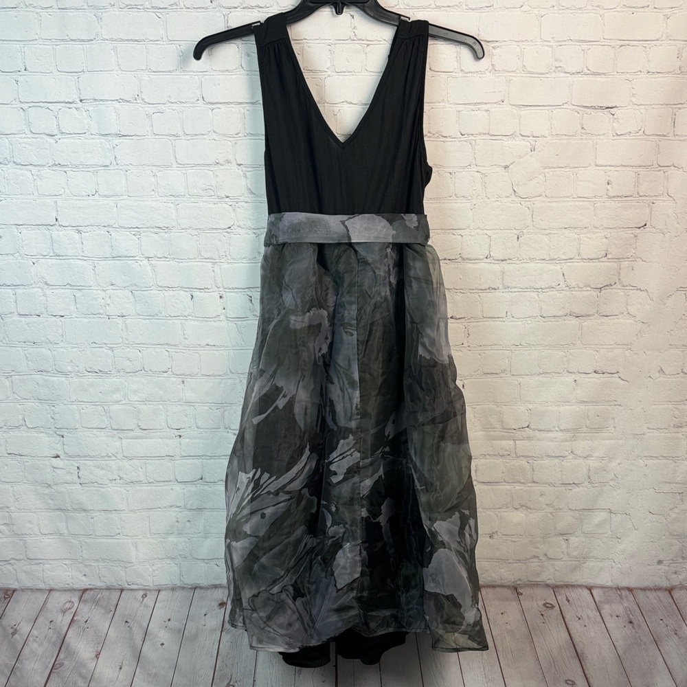 BloomChic Black and Gray Midi Dress Size Large 12 - Picture 6 of 6
